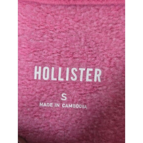 Hollister Sweatshirt Womens S Pink NYC Graphic Crewneck Logo Grunge City Girl - Picture 5 of 7